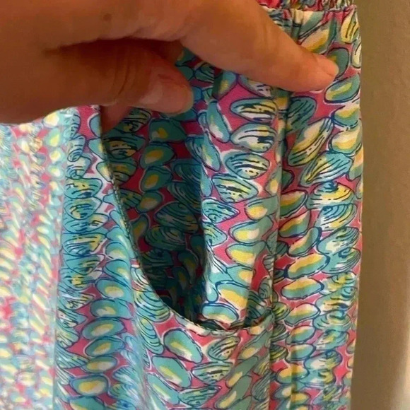Lilly Pulitzer Jessy One Shoulder Dress Clam Jam with Pockets XS - Picture 5 of 7